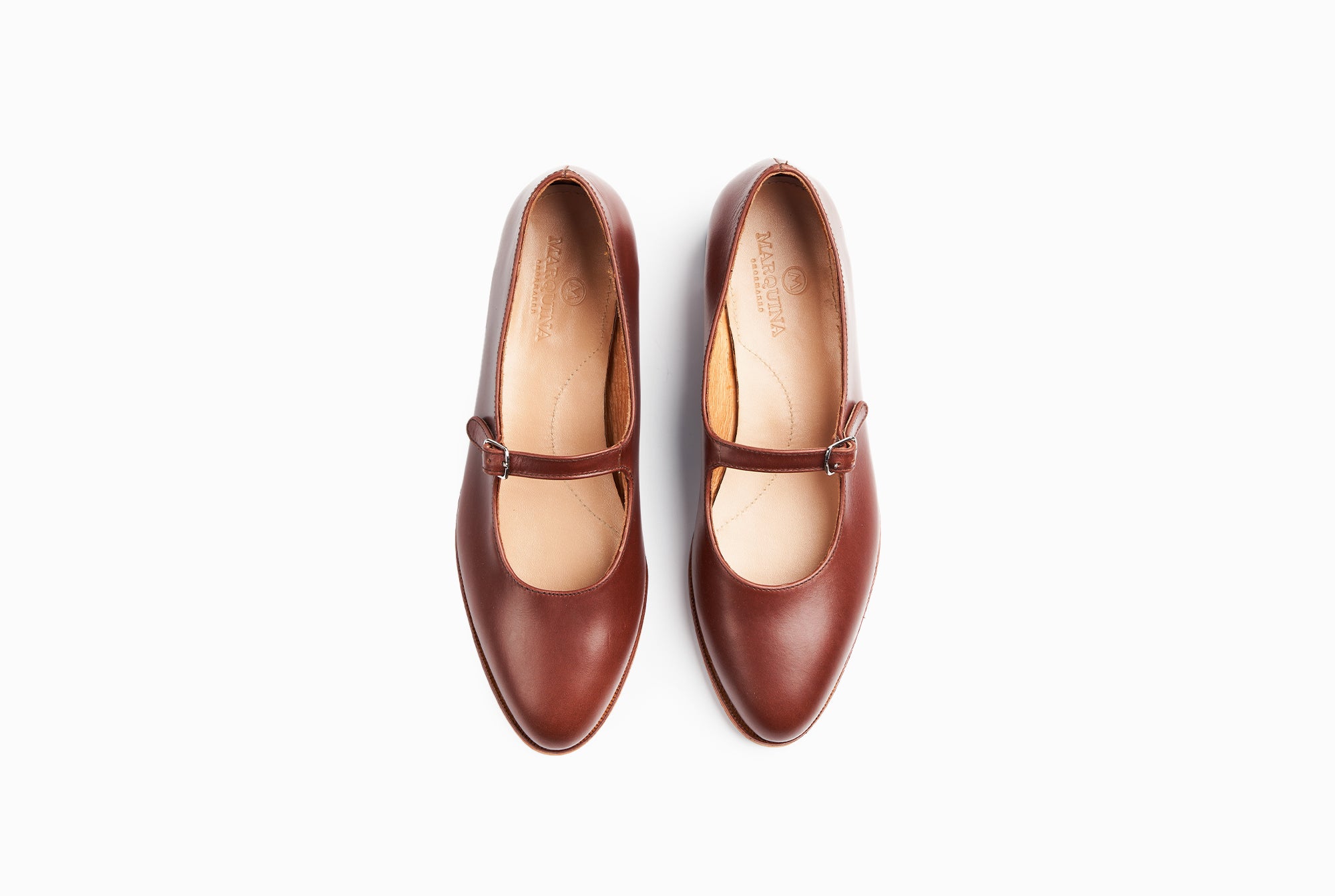 Mary Jane Flats - Chestnut Brown - Marquina Shoemaker