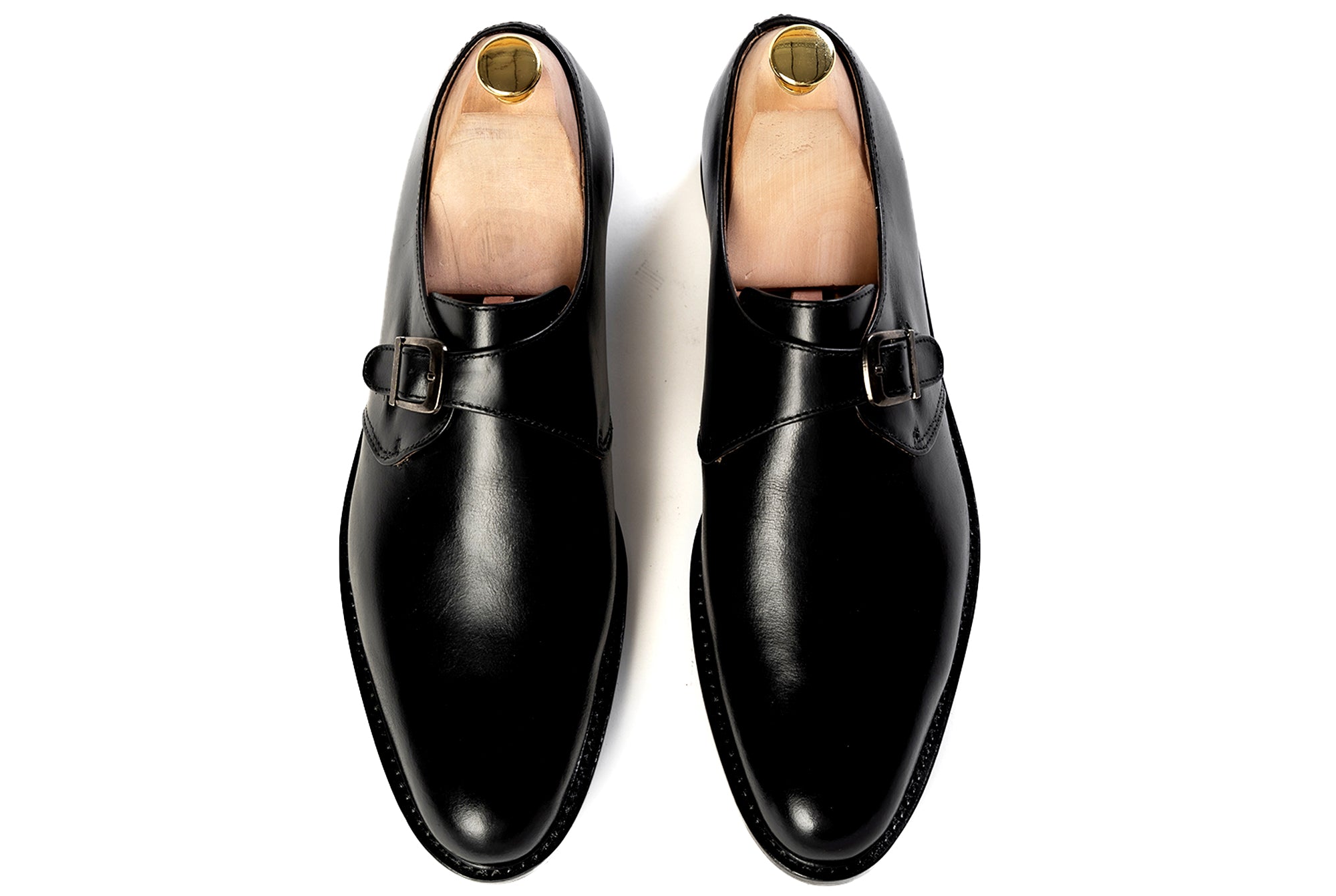 Grand Single Monkstrap - Black Noir - Marquina Shoemaker